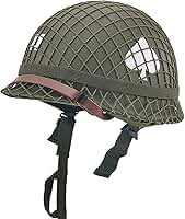 WWII EUA WW2 Army M1 capacete de aço concha com rede/lona alça de queixo pintura DIY