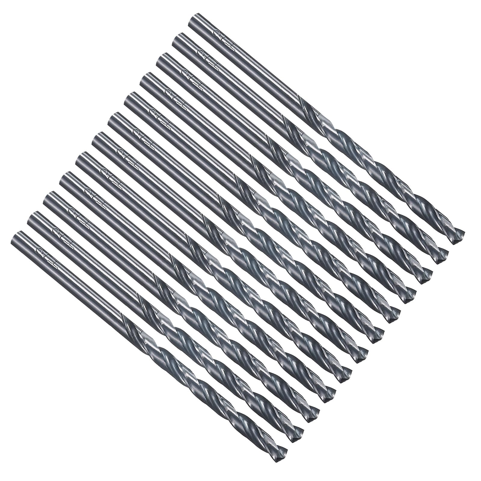 PATIKIL 3.8mm Drill Bit #25, Jobber Straight Shank M2 High-Speed Steel 135° Nitriding Black for Stainless Steel Hard Metal - 12 Pack