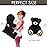 LotFancy Teddy Bear Stuffed Animals, 20 inch Soft Cuddly Plush Black Bear, Cute Plush Toy with Footprints, Gift for Kids Baby Toddlers on Baby Shower, Birthday, Christmas, Easter Decoration
