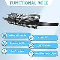 Vista 4 de Perfit Liner Piezas de repuesto delanteras de rejilla negra y gris, moldura negra compatible con Chevy Trailblazer 2002-2005 Reemplazo