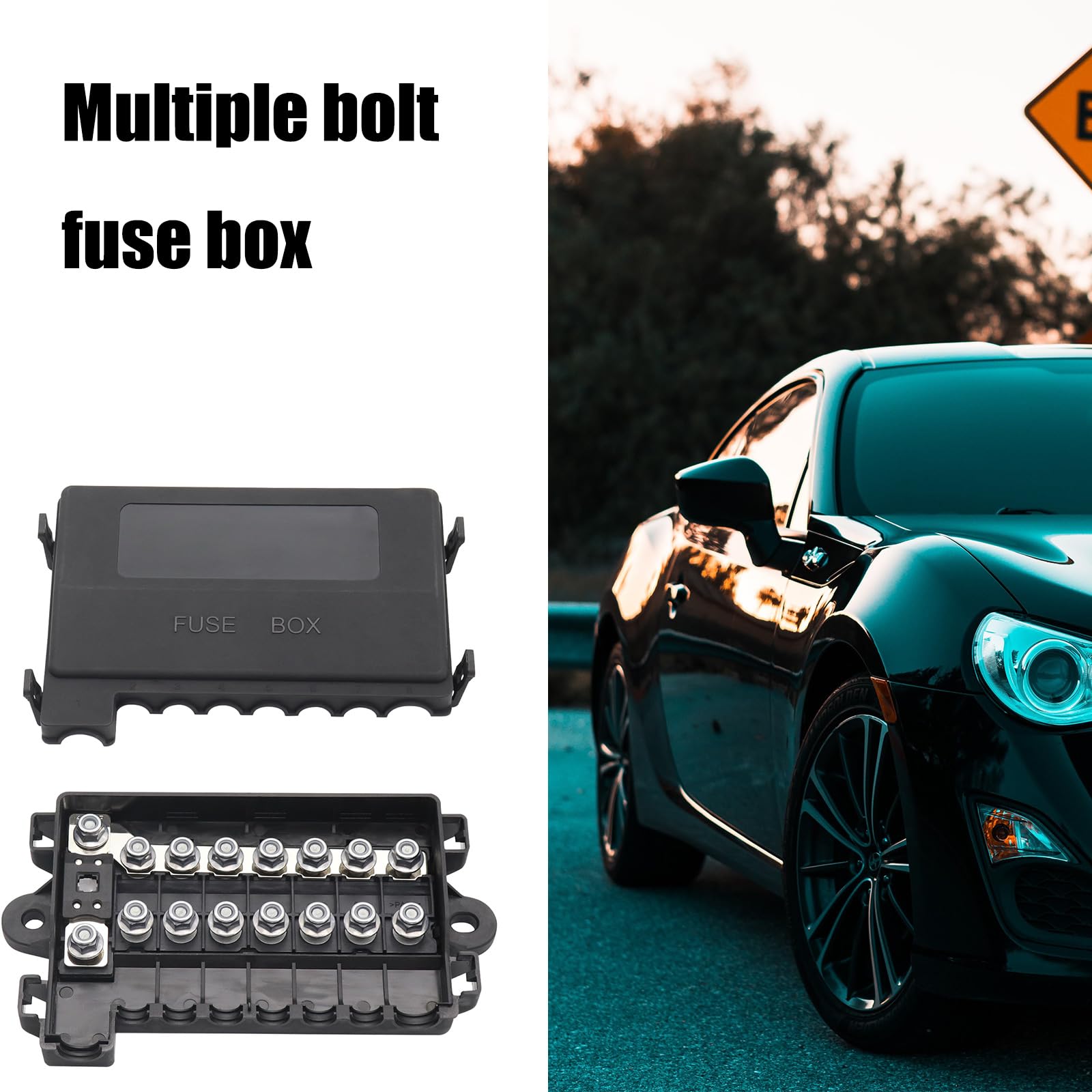 7 Way Auto Fusibili Box Block Holder 15A ~ 250A Fusibili Titolare Bulloni Su Fusibili Tipo Distribuzione di Alimentazione Per Auto Camion