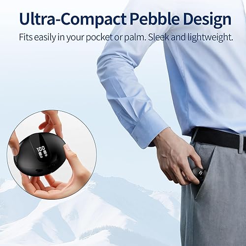 Miniatura 2 de Auriculares inalámbricos Bluetooth, pantalla de alimentación LED con funda de carga inalámbrica, reproducción de 35 horas, IPX4 impermeable,