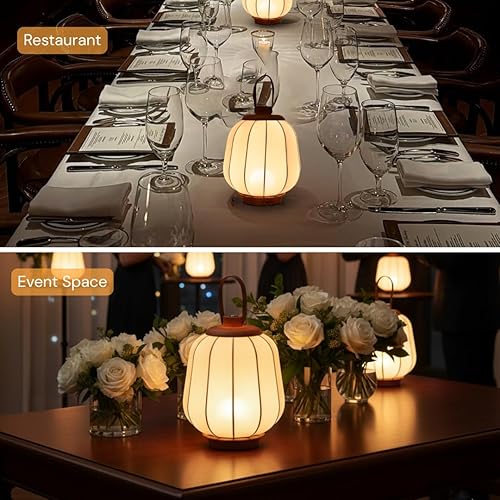 Miniatura 6 de Lámpara de mesa recargable inalámbrica, luz LED para exteriores, funciona con batería de 4000 mAh, 3 lámparas de escritorio táctiles de atenuación