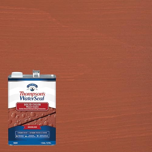 Miniatura 2 de Thompson's Water Seal Sellador de madera de color sólido, rojo sedona, 1 galón
