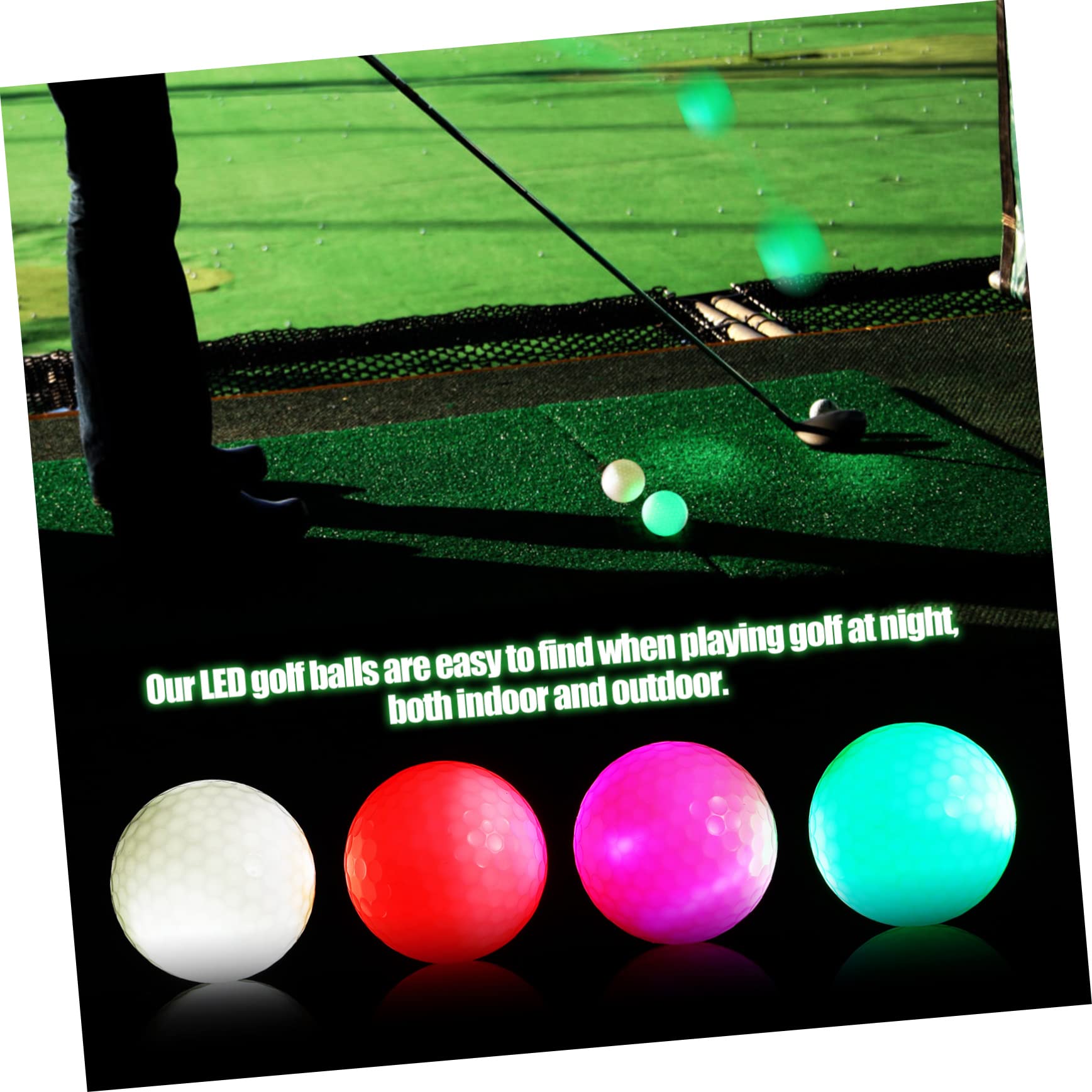 BESPORTBLE Juego De Regalo De Pelotas De Golf Súper Suaves De 32 Piezas Pelota De Golf LED De Colores para Niños Pelotas De Entrenamiento De Golf Pelotas De Golf Brillantes Pelotas De