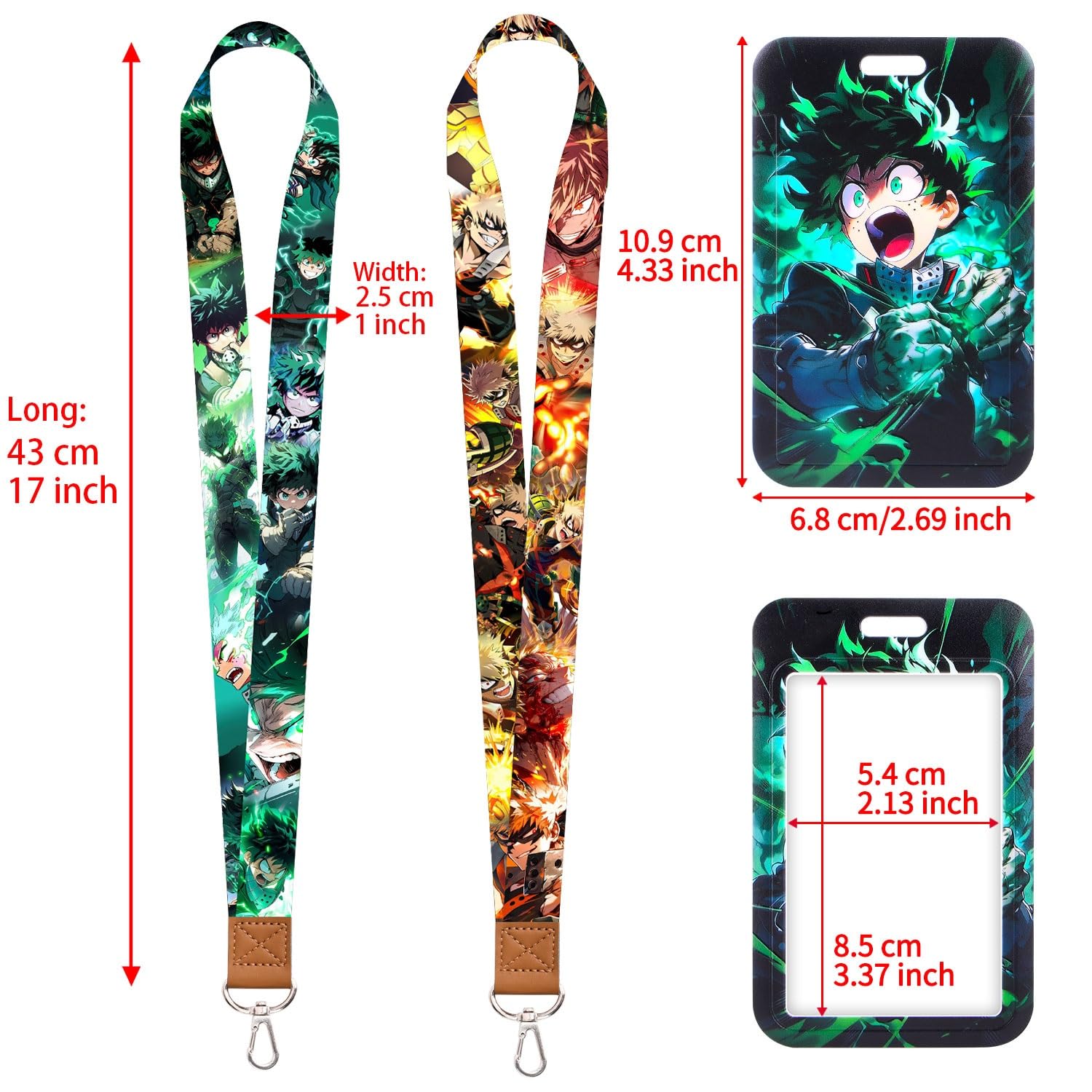 GTOTd Anime Lanyard (2 Pack) with ID Holder for Keys Wallet Merchandise Keychain Anime Decorations Party Supplies Gifts for Teens - Image 2