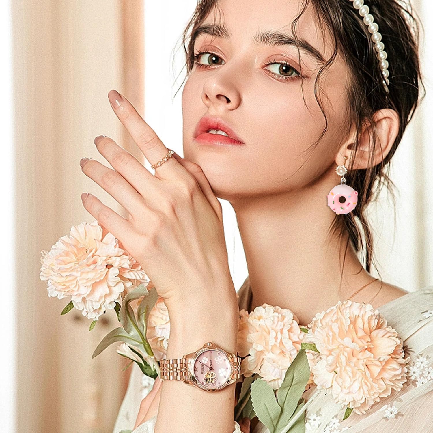 Honbay 20PCS Resin Food Charms Pendant Dainty Sweet Donut Pendant Cute Simulated Food Tiny Pendants Bead Charms for Keychains Earrings Bracelets Necklaces Jewelry Making and DIY Crafts - 10 Styles - Image 3