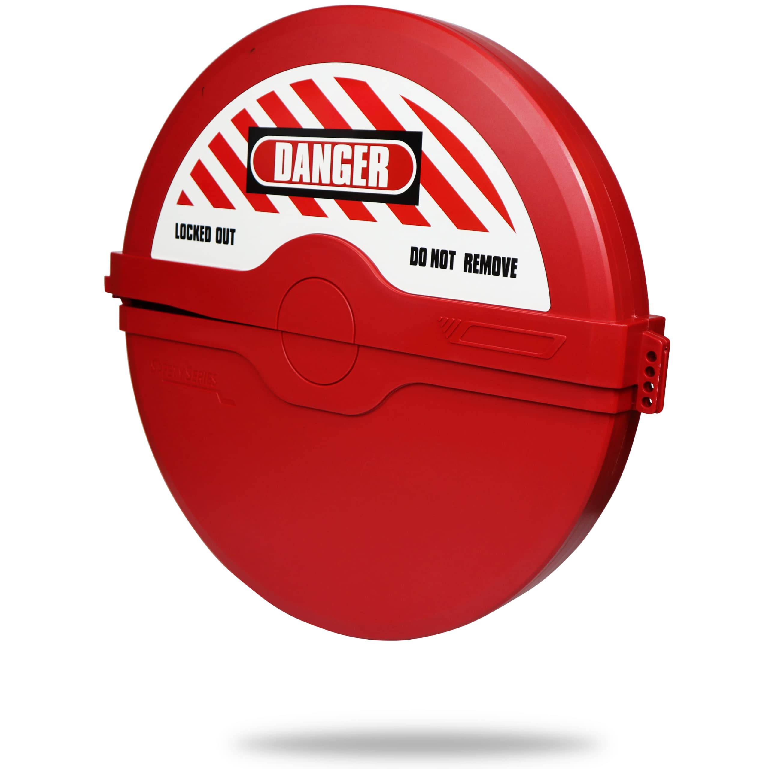 TRADESAFE Gate Valve Lockout - Red Lockout Tagout Valve for 18 inch to 24 inch Diameter Valve Handles, OSHA Compliant, Impact Resistant Propane Tank Lock, Gas Lock