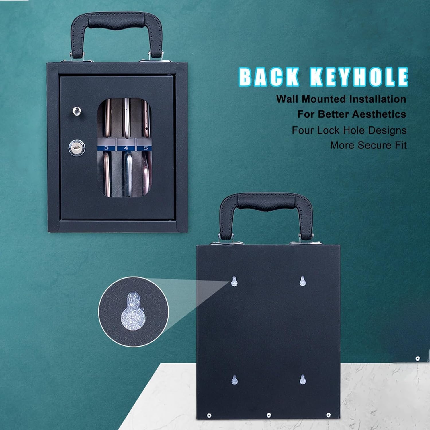 Wall-Mounted Aluminum Alloy Cell Phones Storage, Pocket Chart Cell Phones Storage Cabinet, Phone Locker, Classroom, Office, Or Factory Cell Phone Storage Cabinet