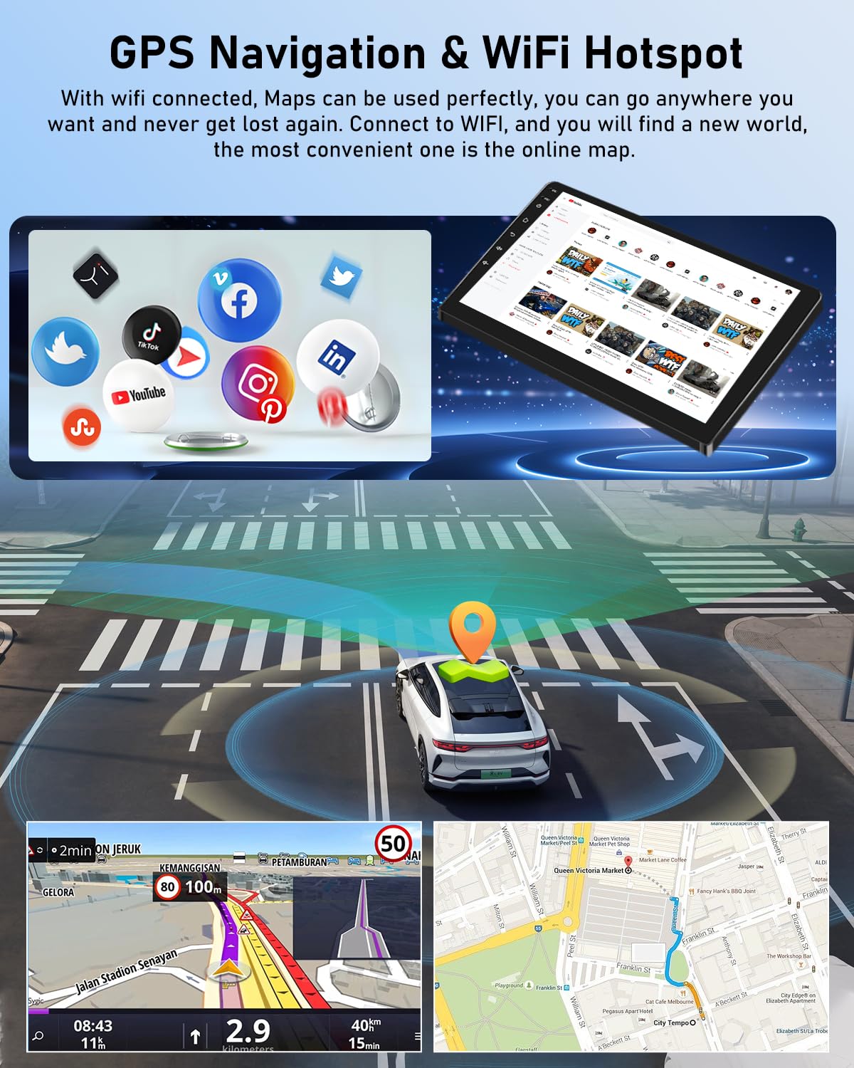 NHOPEEY Autoradio Android 13 Pour Buick Regal 2009-2013/Opel Insignia - 9" CarPlay/Android Auto + Caméra Recul