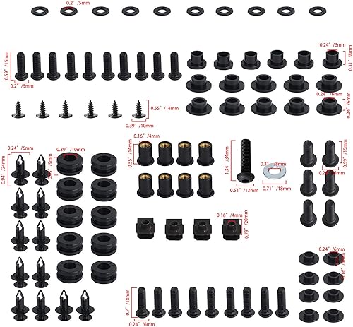 Miniatura 4 de Possbay Kit completo de pernos de carenado de motocicleta Possbay Kit de tornillos para Suzuki GSXR1000 2007-2008 Kits de montaje Arandelas,