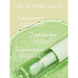 SHEGLAM Jelly Wow Hydrating Non-Sticky Lip Oil Moisturizing Plumping Lip Gloss - Green Apple Envy