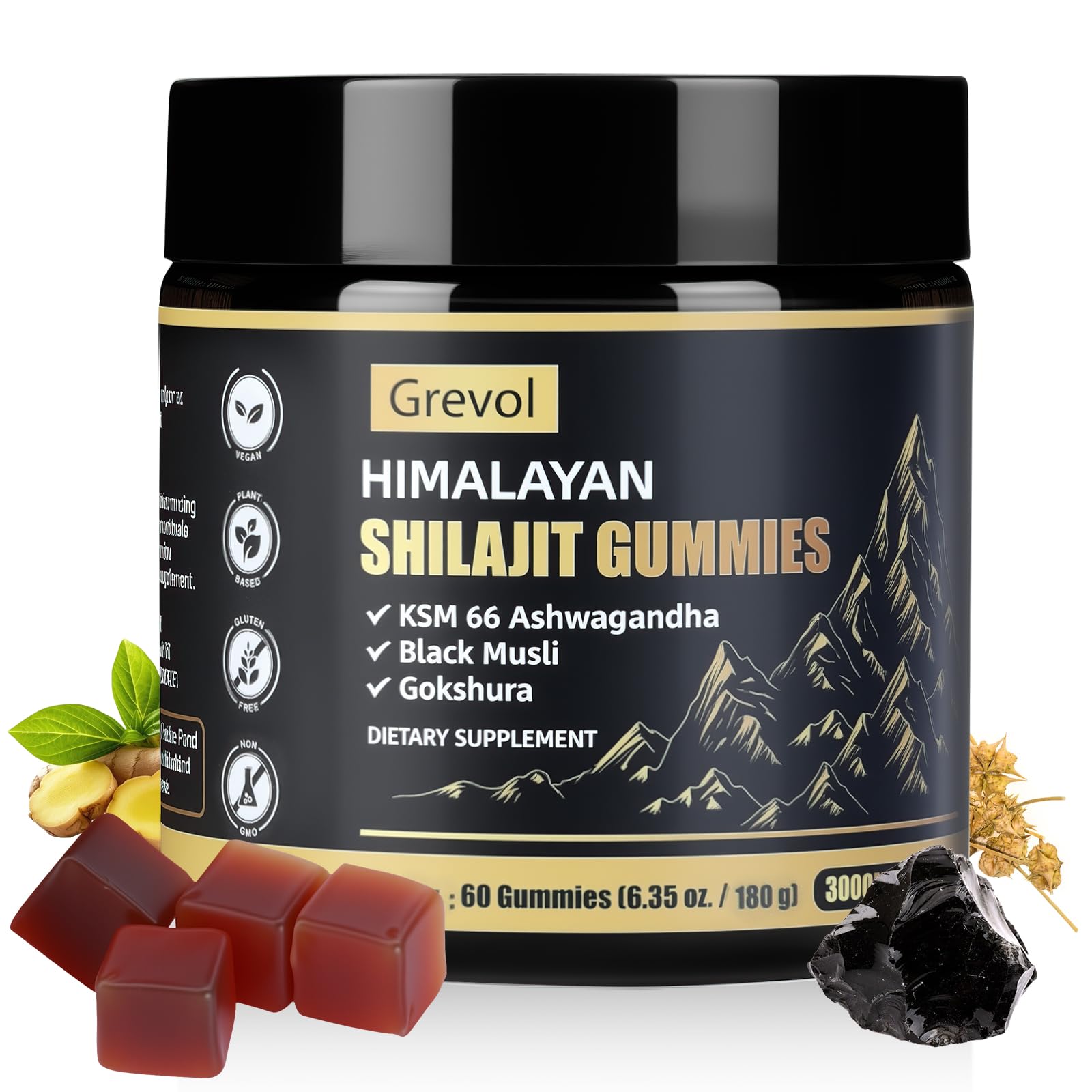 Amazon.com: Grevol Himalayan Shilajit Gummies with Ashwagandha