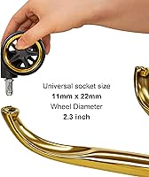 Vista 6 de Frassie Base de repuesto para silla de oficina con ruedas, base de metal resistente para silla de taburete de 2500 libras, pieza de repuesto