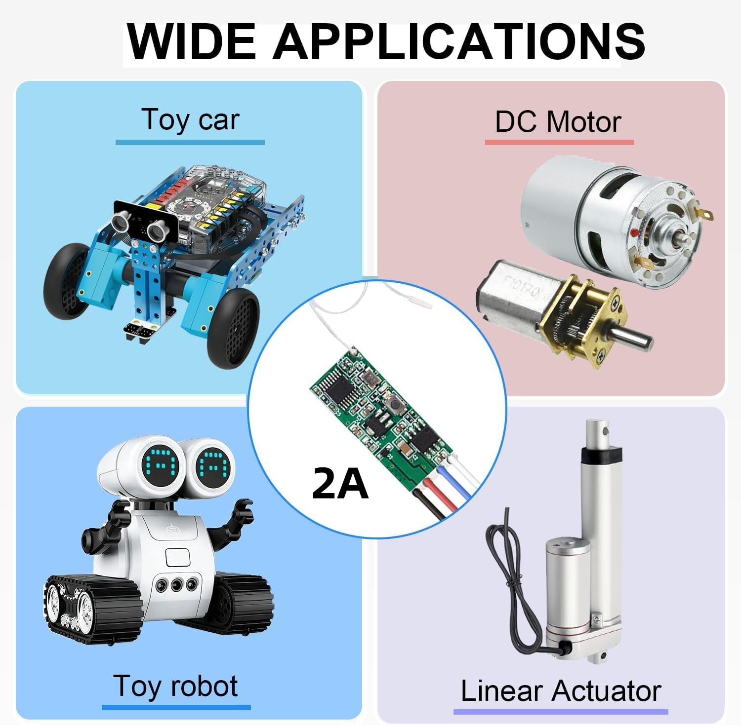 QIACHIP Interruttore di Telecomando del Motore CC senza fili Controller Ricevitore Relè DC 5V 12V con Trasmettitori, Motore di Controllo Radio avanti e indietro