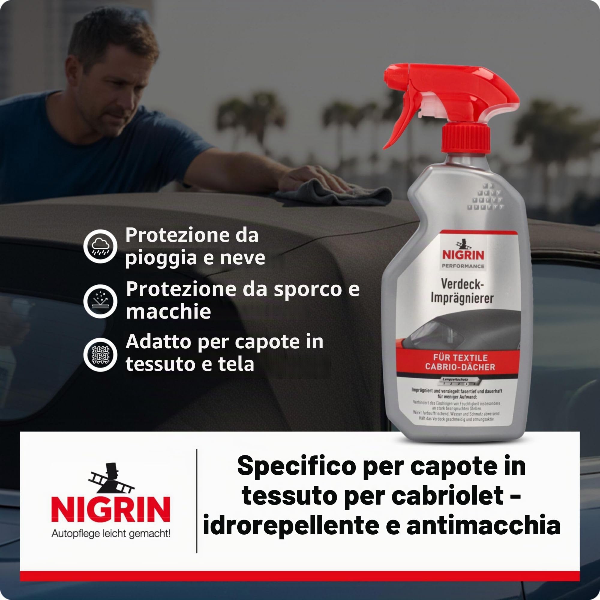 Nigrin 74183 Impregnante per Capote, 500 ml