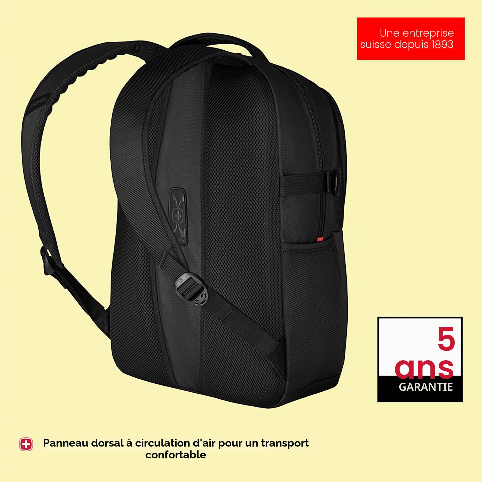 Wenger, XE Ryde, 16" Laptop Backpack with Tablet Pocket, Black