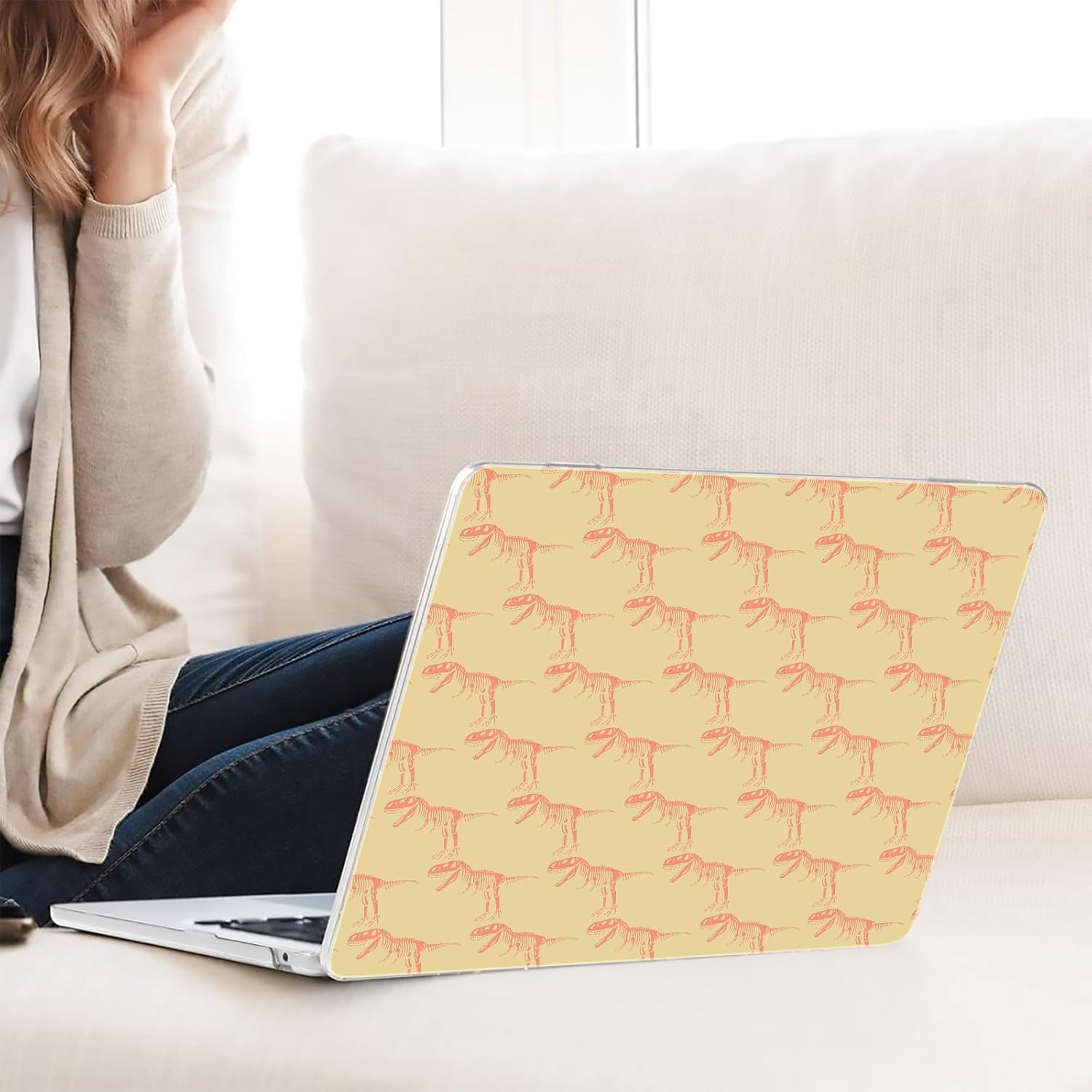 Compatible with MacBook Neo 13-inch, Hard Shell Case with Keyboard Cover and Screen Protector (A3404 A18 Pro chip, 2026 Release) - Dinosaurs Skeleton MD8691