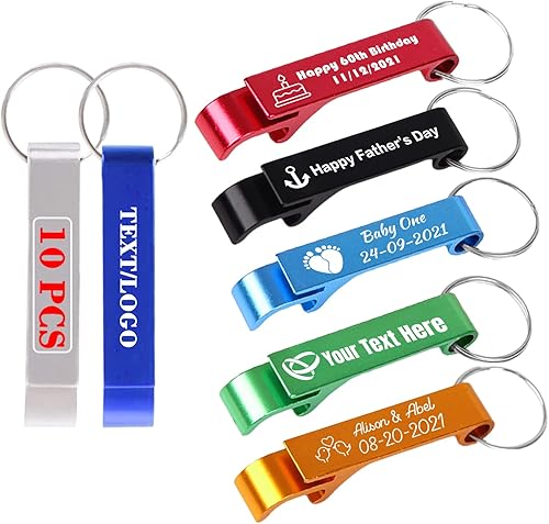 Abridor de botellas personalizado con texto grabado con logotipo abridor de botellas personalizado abridor de cerveza personalizado para recuerdos