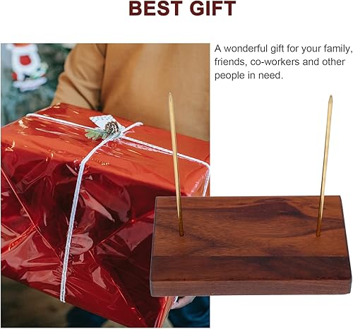 Miniatura 4 de Angoily Organizador de recibos de titular de boletos de restaurante Soporte de espiga de escritorio para papel de nota- Titulares de cheques de