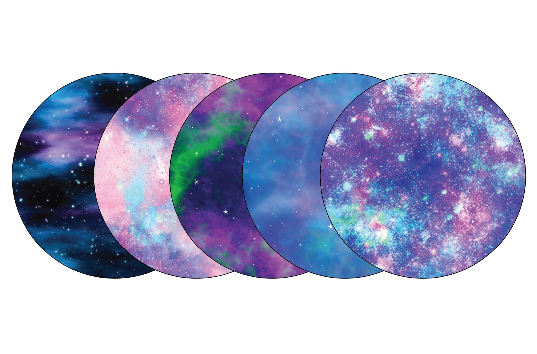 Glucomart Adhesive Patches for Libre, Dexcom G7 & Stelo (5 Count) – Maximum Strength CGM Patches, Waterproof & Hypoallergenic Overpatch (Galaxy Variety Pack)