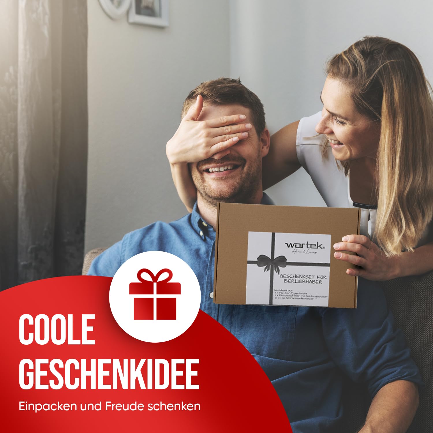 wortek Geschenkset Bier Geschenke für Männer - Männerhandtasche Bier, Flaschenöffner & Untersetzer + 6x bayerische Biere, Bierset Geschenk Männer Geburtstag, Geschenk für Vater Männergeschenke