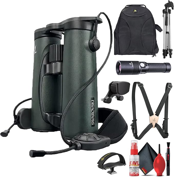 Swarovski 10x42 EL Binoculars + Swarovski FRR Forehead