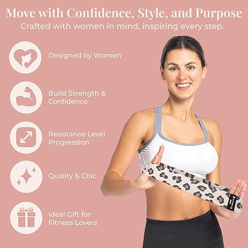 Miniatura 3 de Fabric Resistance Bands for Women  Non-Slip Fitness Tool for Glutes, Legs & Full-Body Training  Ideal for Toning & Recovery  Includes Workout Guide