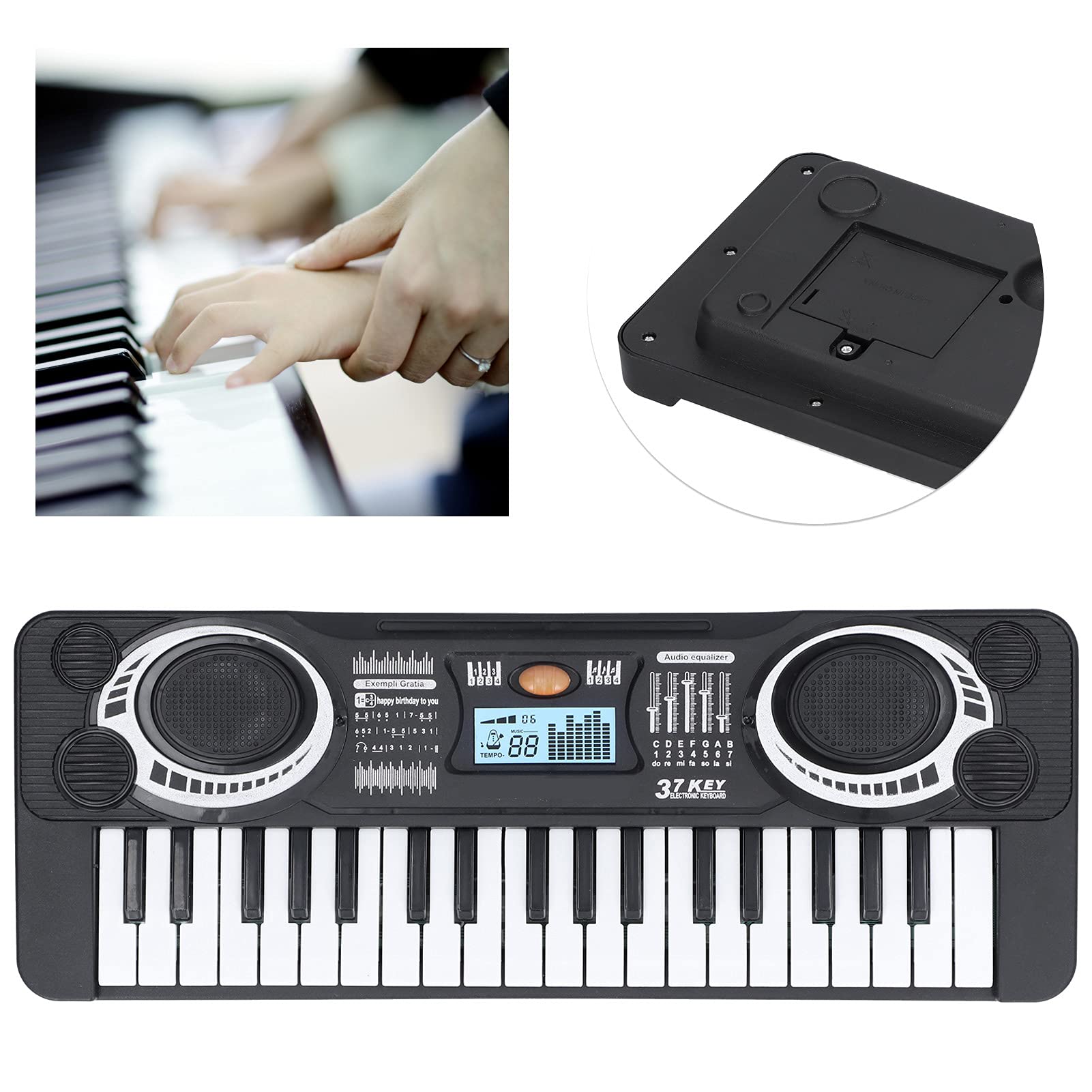 Amazon.co.jp: キッズキーボードピアノ、37キーキッズピアノ多機能