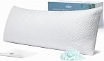 Shredded Memory Foam Full Body Pillow – Cooling Huggable Long Pillow for Body Relief - with Soft Zippered Washable Cover,60 x 20 inches (152x50cm)