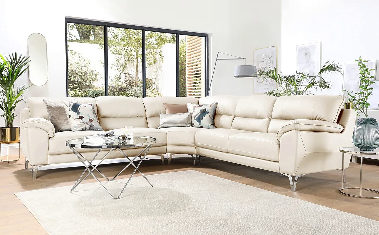 Homax. SF185 Solid Sal Wood Leatherette Upholstered Sofa Set 7 Seater for Living Room Furniture Symmetrical Orientation Modular, Sectional, Corner L Shaped Sofa, Ivory Color-image-19