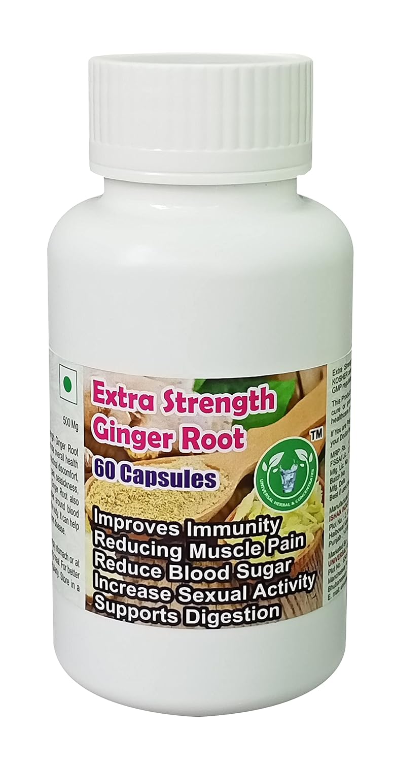 Extra Strength Ginger Root Capsules (Get One Bottle 50ml Extra Strength