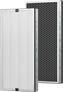 Jafända JF888 Replacement Filter, 2 Pack Original Filters, H13 True HEPA Filter(MERV 17), with 2.12 lb Activated Carbon, Remove Pollen Dust Pet Odor VOCs Allergies Smoke, ideal for households with pets, cooking and smokers.