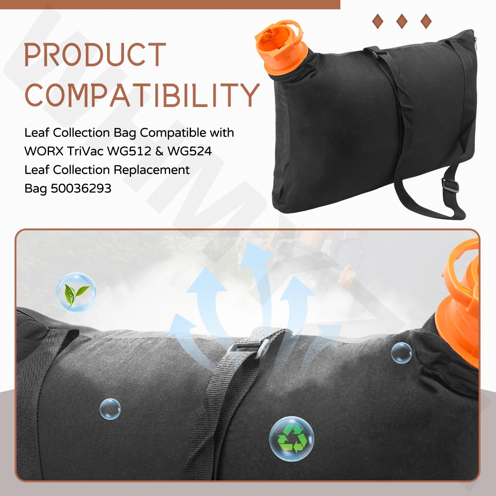 Amazon.com : WHMYZHL Leaf Collection Bag Compatible with Worx