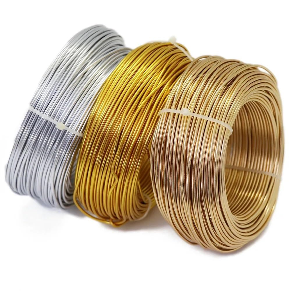 Aluminium-Gauge 3 mm 4 mm 25/12 Meter Schmuckergebnisse aus Aluminiumdraht für Schmuckherstellung DIY Basteldraht Aluminium Silber Gold Schmuck Draht aus weichem Metall (Color : S