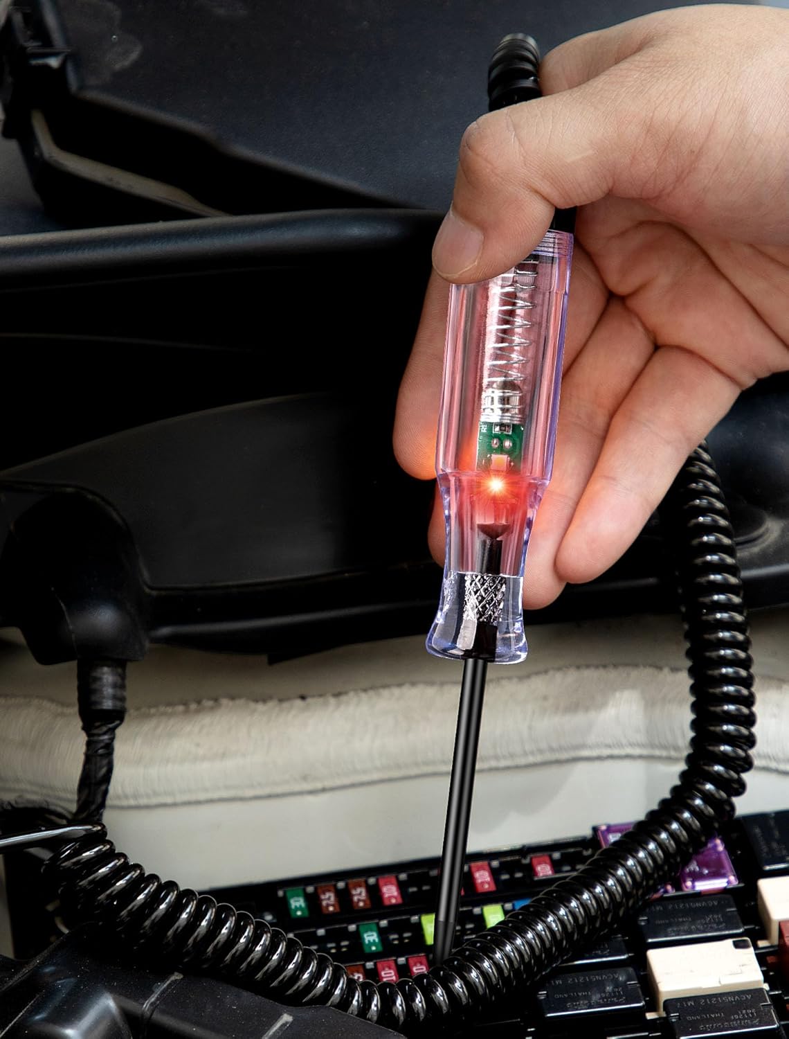 Circuit Tester in Use (Red Light)