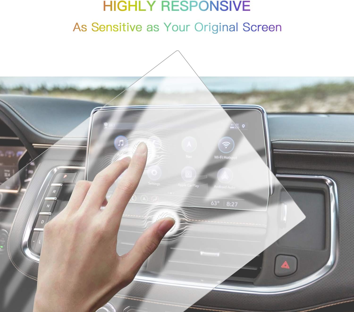 update sktu 2 packs 2021 2022 2023 gmc yukon screen protector sle slt at4 infotainment 3 plus system 10 2in navigation gmc yukon 2023 accessories