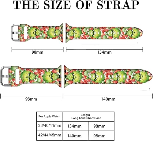 Miniatura 2 de Correa de reloj de Navidad compatible con correas de reloj de Navidad de Apple Watch de 38404142441.772 in para mujeres y hombres, regalos de