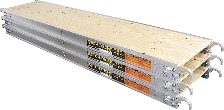 Metaltech 7ft.L x 19in.W Aluminum Platform with Plywood Deck 3-Pk. - Model Number M-MPP719K3