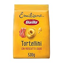 Barilla Pasta all’Uovo Ripiena Le Emiliane Tortellini con Prosciutto Crudo, 500 g