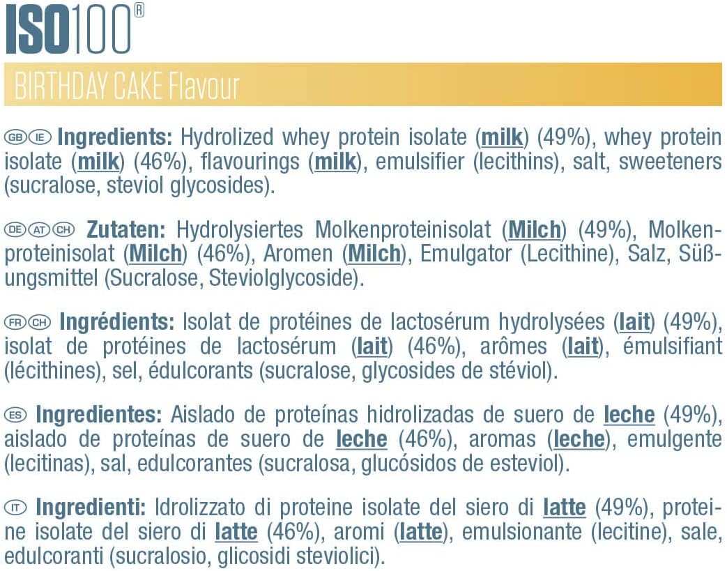 Dymatize ISO 100 Birthday Cake 2,2 kg - Whey Protein Hydrolysat + Isolat Powder, 2.2 kg (Pack of 1) - Image 5