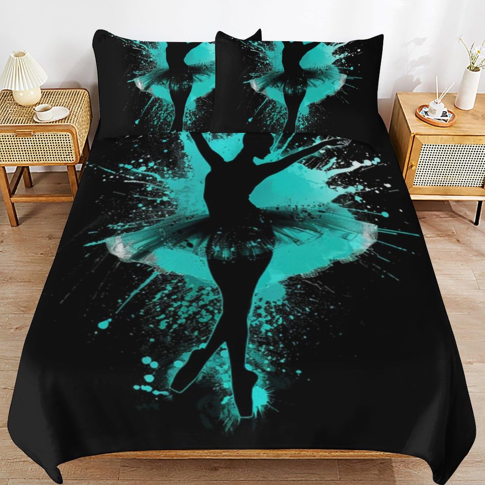 Juego de ropa de cama para bailar que transforma el dormitorio juvenil en un espacio de danza