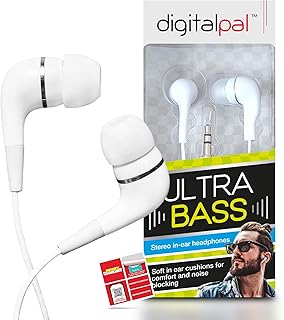 1pk Wired Ultra Bass 3.5mm Headphones Compatible with Samsung, Apple and Music Players | Wired Headphones, Earphones Wired, In Ear Headphones, Ear Phones, Wired Earbuds, Earbuds Wired.