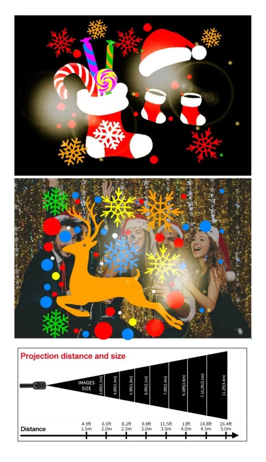 Projecteur Lumineux de Noël, Lampe de Projection à LED pour extérieur, décoration de Noël, Flocon de Neige, fête, Jardin, Mur de fête