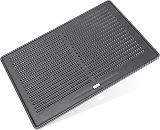 Denmay - Placa de cocción de hierro fundido (41,5 x 27,5 cm, para barbacoa de carbón de leña Tepro Toronto, TAINO Hero XL, Activa Angular, EL Fuego Montreal, EL Fuego Ontario