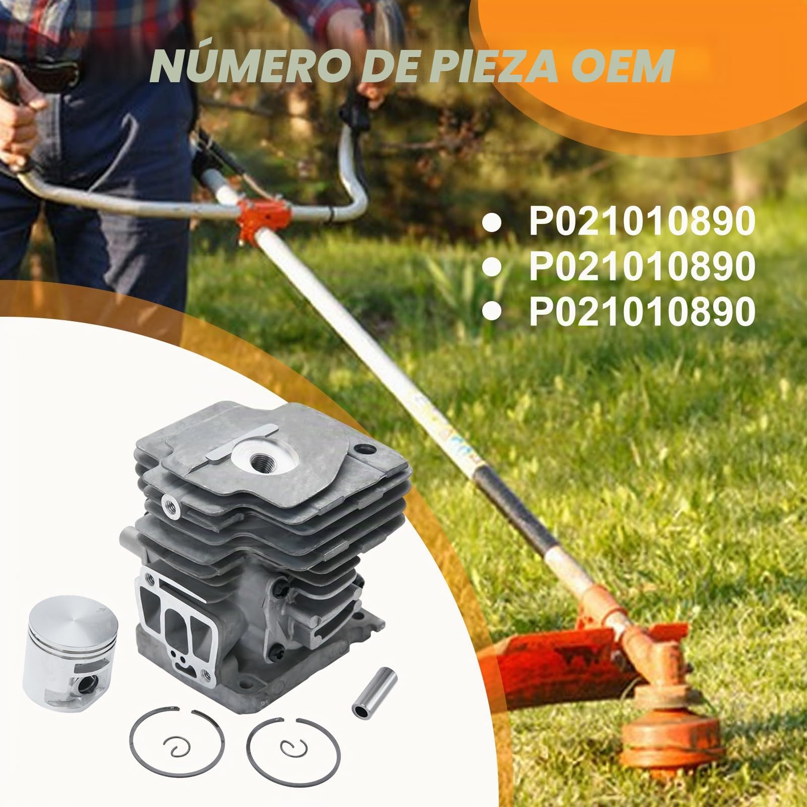 Kit de cilindro para Stihl FR410 C, FR 460 TC, FS 240, FS 240 C, FS 240 R, FS 240 RC, FS 260, FS 260 C, FS 260 R, FS 260 RC, FS 360 C, FS 410 C, repuesto para OEM 4147 020 1207