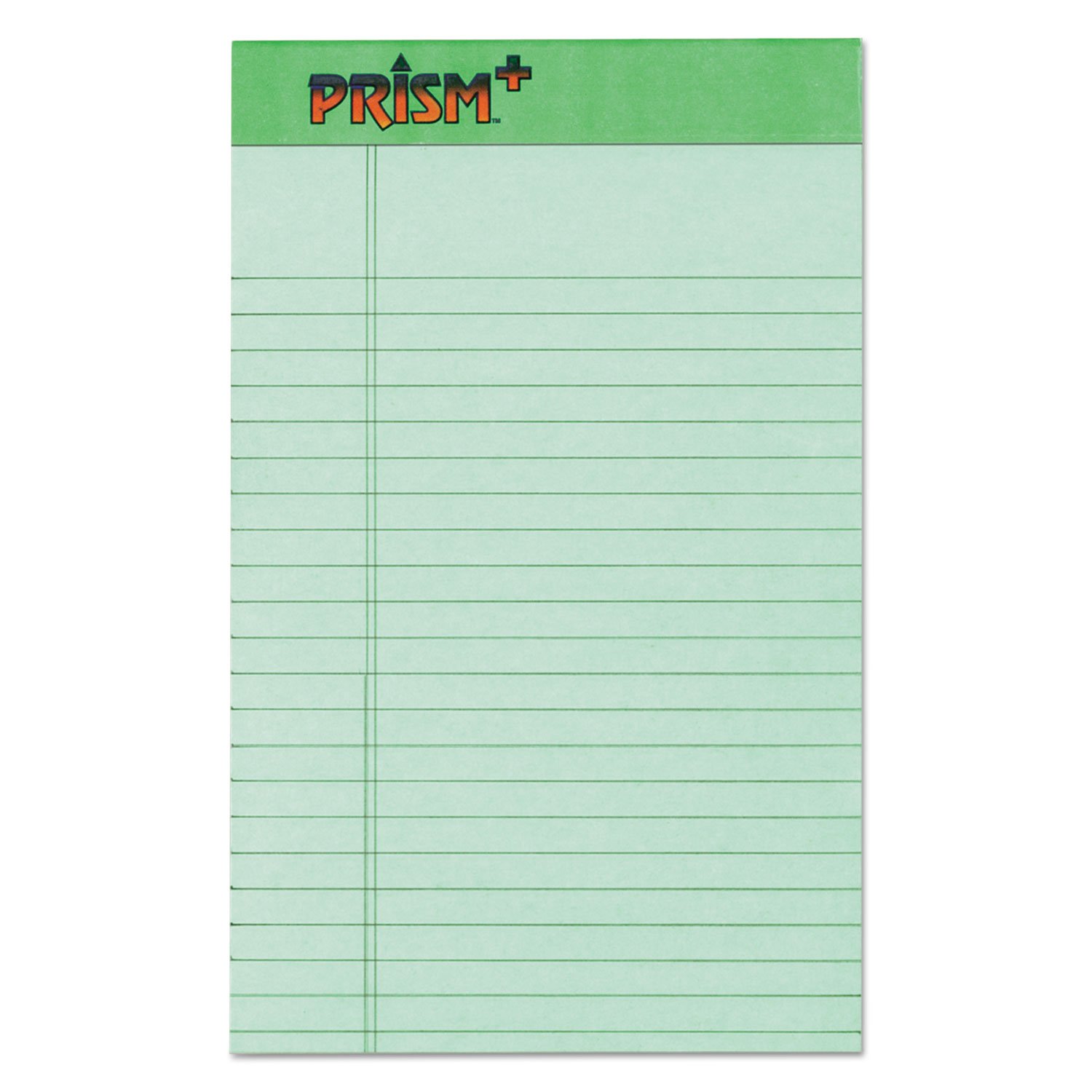 TOPS Prism Plus Colored Jr. Legal Pads, 5 x 8, Green, Six 50-Sheet Pads/pack