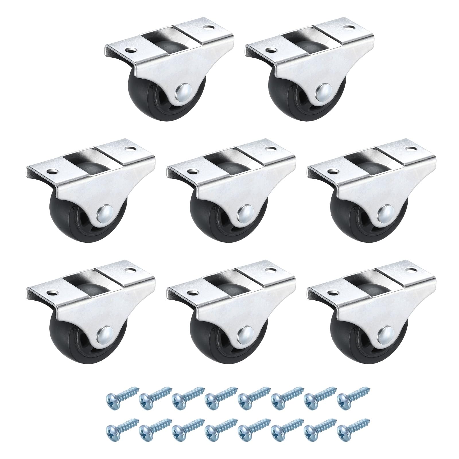 PATIKIL 1.5 Inch Fixed Caster Wheels