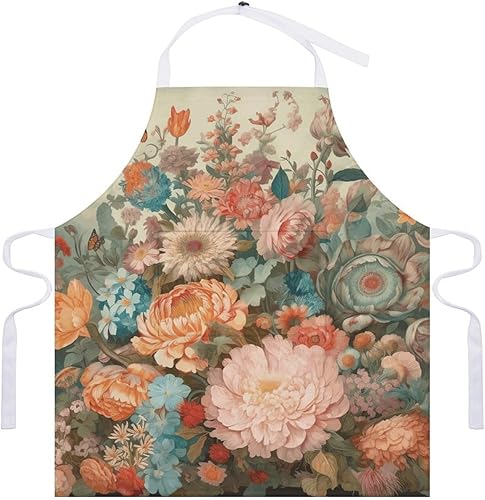Miniatura 7 de MUSM Apron for Adults - 27.6 X 31.5 Inch, Heavy-Duty Polyester Aprons with Two Large Pockets, Waterproof Pastel Colors Kitchen Apron for Cooking,