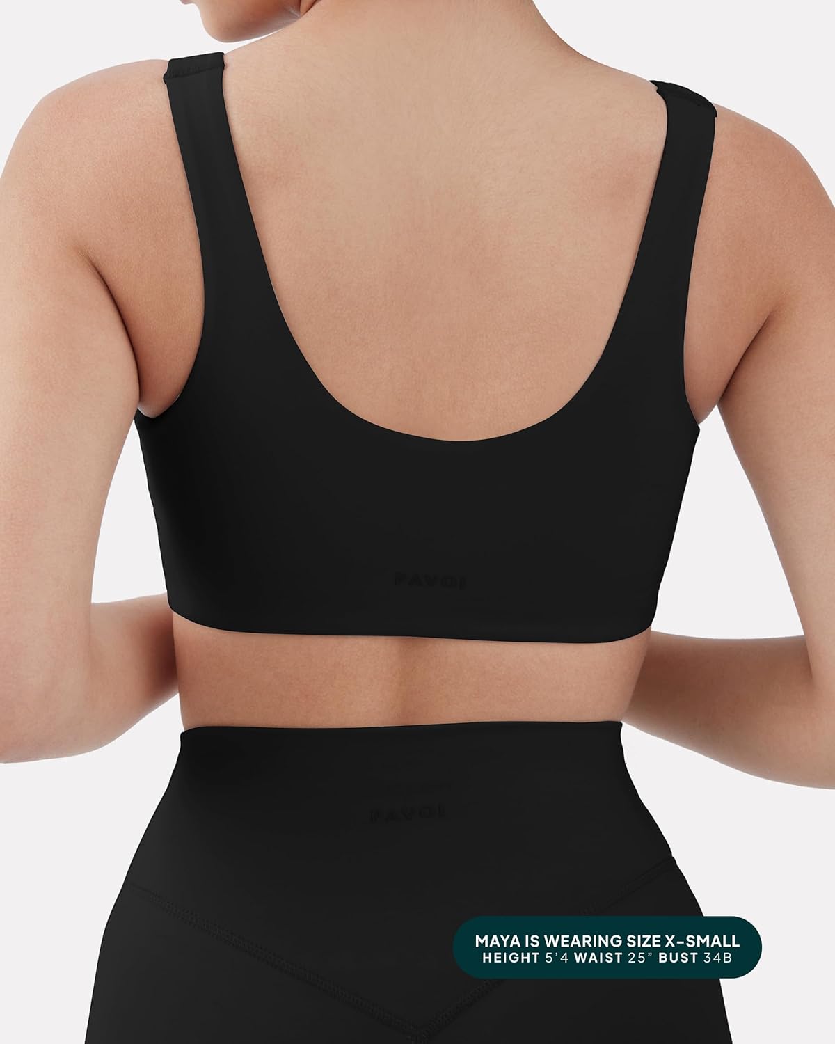 PAVOI ACTIVE Buttery Soft Sports Bras for Women - High Support Low Scoop Neck U Back Padded Yoga Gym Workout Bra - FlexFlow - Image 2